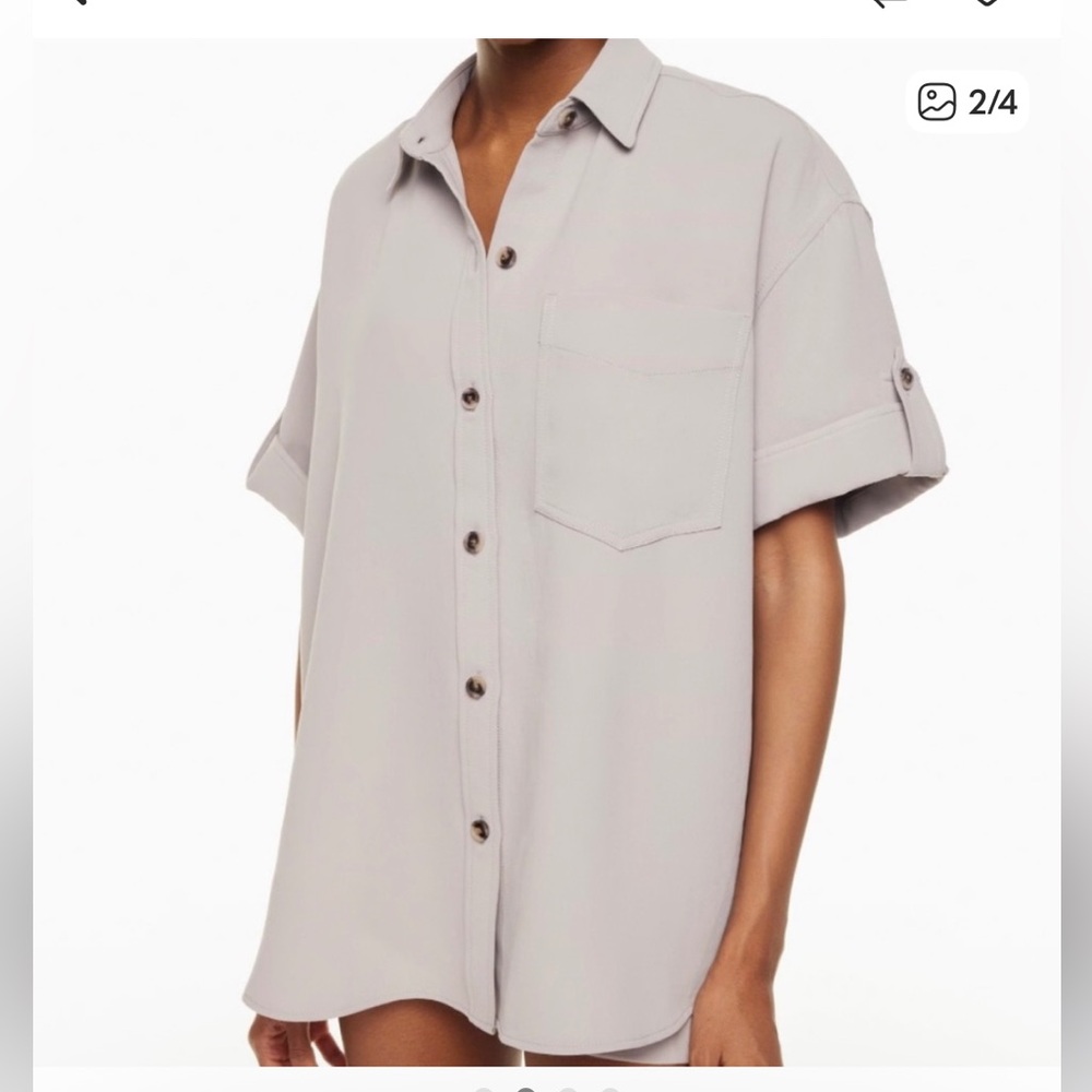 Wilfred Men's Casual Gray Button-Down Shirt